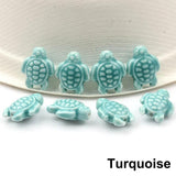 10pcs Sea Turtle Ceramic Beads for Jewelry Making DIY Bracelets Necklace