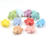 10pcs Sea Turtle Ceramic Beads for Jewelry Making DIY Bracelets Necklace