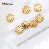 Brass Flower Shape Beads for DIY Jewelry Making