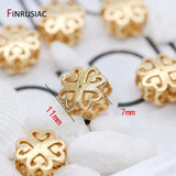 Brass Flower Shape Beads for DIY Jewelry Making