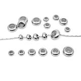 10Pcs Stainless Steel 4-10mm Stopper Beads for DIY Bracelet Making