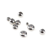 10Pcs Stainless Steel 4-10mm Stopper Beads for DIY Bracelet Making