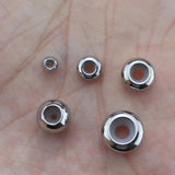 10Pcs Stainless Steel 4-10mm Stopper Beads for DIY Bracelet Making