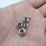 10Pcs Stainless Steel 4-10mm Stopper Beads for DIY Bracelet Making