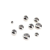 10Pcs Stainless Steel 4-10mm Stopper Beads for DIY Bracelet Making