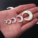 Moon Crescent Shell Charms Horn Pendant Mother of Pearl Beads for DIY Necklace