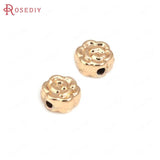 18K Brass Flower Spiral Bracelets Beads Spacer Jewelry Making Supplies