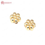 18K Brass Flower Spiral Bracelets Beads Spacer Jewelry Making Supplies