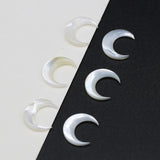 Mother of Pearl Shell Beads Moon Shape for Jewelry Making
