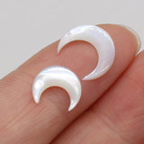 Mother of Pearl Shell Beads Moon Shape for Jewelry Making