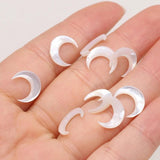 Mother of Pearl Shell Beads Moon Shape for Jewelry Making