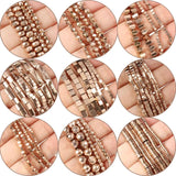 Rose Plated Hematite Beads Faceted Disc Heart Rectangle Cube DIY Jewelry Making