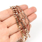 Rose Plated Hematite Beads Faceted Disc Heart Rectangle Cube DIY Jewelry Making