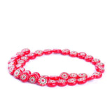 37pcs 10mm Mixed Round Flower Lampwork Glass Beads DIY Jewelry Making