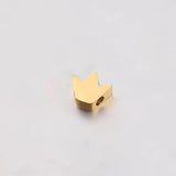 5Pcs 8mm Stainless Steel Crown Beads DIY Jewelry Making