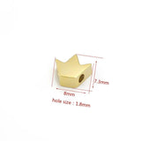 5Pcs 8mm Stainless Steel Crown Beads DIY Jewelry Making