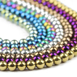 6mm 100pcs Hematite Natural Stone Spacers Beads for Bracelets DIY