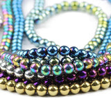6mm 100pcs Hematite Natural Stone Spacers Beads for Bracelets DIY