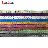 96pcs 6mm Hematite Arrow Spacer Stone Beads for DIY Jewelry Making