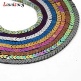 96pcs 6mm Hematite Arrow Spacer Stone Beads for DIY Jewelry Making