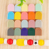 Rainbow Shape Silicone Beads DIY Pacifier Chain Baby Toys