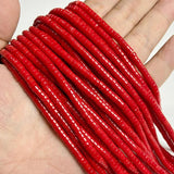 Red Aventurine Jaspers Spacer Beads 2x4mm