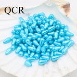 300Pcs/Lot Multi-Color ABS Double Hole Tear Drop Beads for Jewelry Making