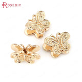 4PCS 11x13MM Champagne Butterfly Spacer Beads DIY Jewelry Accessories
