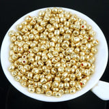 500-3000pcs Silver Czech Glass Beads for Jewelry Making Findings Necklace DIY