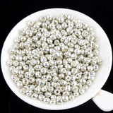 500-3000pcs Silver Czech Glass Beads for Jewelry Making Findings Necklace DIY