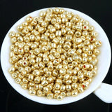 500-3000pcs Silver Czech Glass Beads for Jewelry Making Findings Necklace DIY
