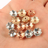 300pcs Flower Beads Cap End Crimp Beads for Jewelry Making DIY Bracelet