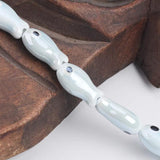10pcs 19mm Fish Shape Ceramic Porcelain Loose Beads Lot for DIY Crafts