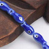 10pcs 19mm Fish Shape Ceramic Porcelain Loose Beads Lot for DIY Crafts