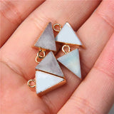Geometric Rose Quartz Amazonite Charms Square Pendant for Jewelry Making