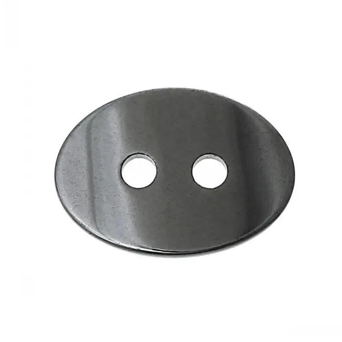 Hematite Button Oval Gunmetal 14.0x10.0mm 20 PCs
