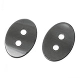 Hematite Button Oval Gunmetal 14.0x10.0mm 20 PCs