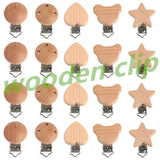 3Pcs Silicone/Wooden Pacifier Clip Holder for Baby Toys Gift