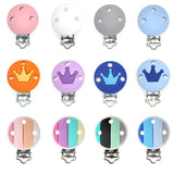 3Pcs Silicone/Wooden Pacifier Clip Holder for Baby Toys Gift