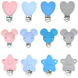 3Pcs Silicone/Wooden Pacifier Clip Holder for Baby Toys Gift