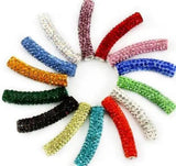 10pcs Micro Pave Disco Ball Crystal Beads Tube for Bracelet