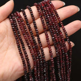 Natural Stone Garnet Beads Faceted Quartzs Bead Jewelry Making