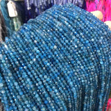 Natural Apatite Stone Beaded Small Faceted Loose Beads 2-3mm
