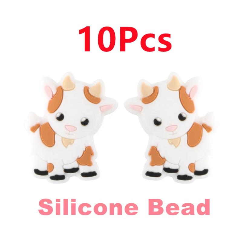 Goat Giraffe Seahorse Silicone Beads Jewelry Making DIY Pacifier Chain Accessory