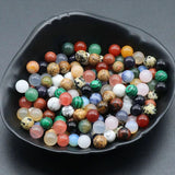 10pcs 8mm No Hole Agate Ball Beads for Jewelry Making DIY Bracelet Necklace