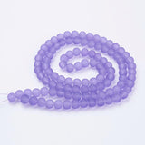 4/6/8/10mm Transparent Frosted Glass Beads Round Loose Spacer Bead