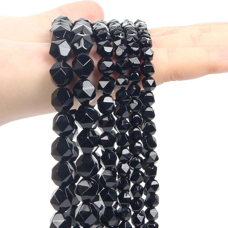 Faceted Agate Natural Stone Beads for DIY Jewelry Making