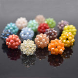 12mm Hand Weave Ball Beads Crystal Glass 6pcs DIY Jewelry Earrings Accessories