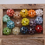 12mm Hand Weave Ball Beads Crystal Glass 6pcs DIY Jewelry Earrings Accessories