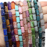 6x10mm Natural Gemstone Cylinder Beads for Jewelry Making